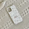 cute kawaii phone case off white with pattern of cookies and fish
